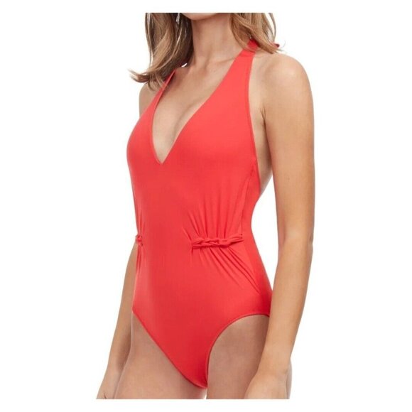 GOTTEX Braided Elegance V-Collar One-Piece. Size 8. NWT $168 - Picture 2 of 5
